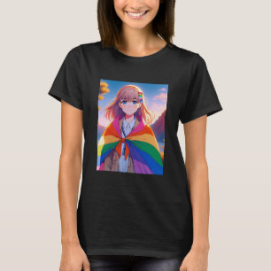 Camiseta Chica Anime con Capa LGBTQIA+