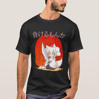 Camiseta Chica Anime de la Fox Chibi del Ártico Japonés Kaw
