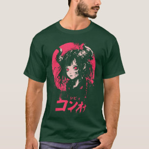 Camiseta Chica Anime Demonio Grunge Gótico Waifu Horror Est