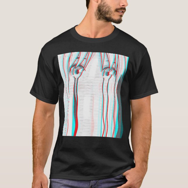 Camiseta Chica Anime Eyes Eyes Eyes De Vaporwave (Anverso)
