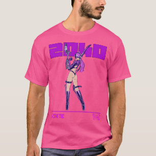 Camiseta Chica anime futurista