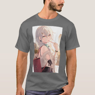 Camiseta Chica Anime Kawaii Waifu Estética Otaku Japonesa T