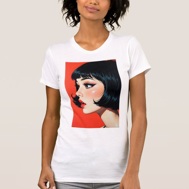 Camiseta Chica Anime Mística Callando (Anverso)