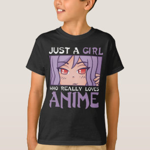 Camiseta Chica anime Otaku Niños japoneses fanáticos del 