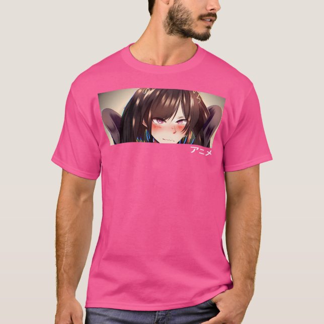 Camiseta Chica Anime Oye Anime En Personajes Japoneses (Anverso)