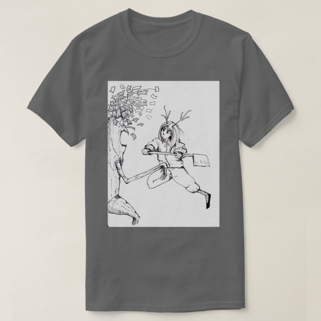 Camiseta Chica Antler de madera atacando el árbol del diner (Diseño del anverso)