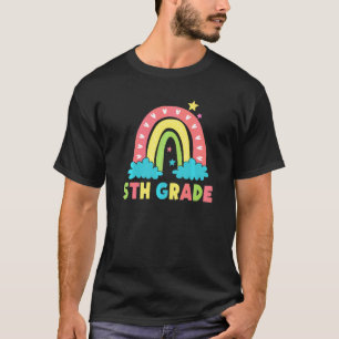 Camiseta Chica Arcoíris de 5to Grado Hola Profesor Chicos 5