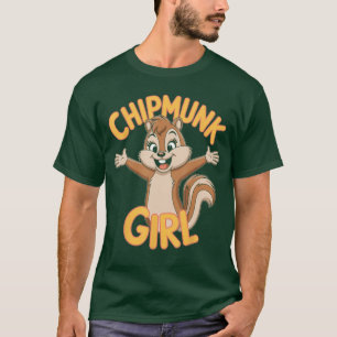 Camiseta Chica Ardilla Lindo Divertido Dibujo Animado Anima