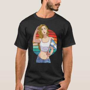 Camiseta Chica Argentina Bandera de Argentina Orgullo Latin