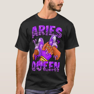 Camiseta Chica Aries cumpleaños zodiaco zapatillas reina af