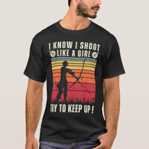 Camiseta Chica Arquera de Arco Disparo Como Una Chica