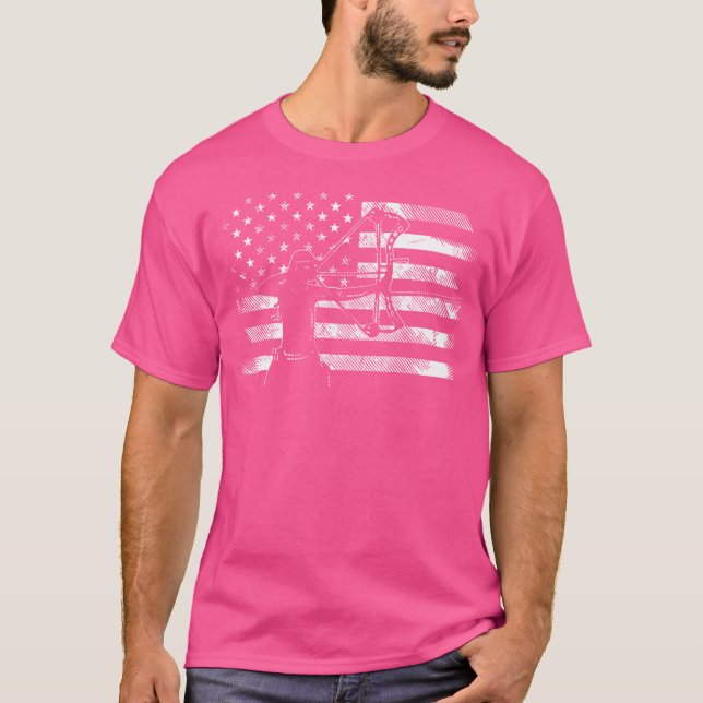 Camiseta Chica Arquero De Bandera Estadounidense Arquea Arq (Anverso)