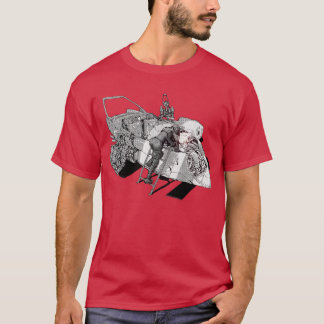 Camiseta Chica arreglando un coche de Moebius