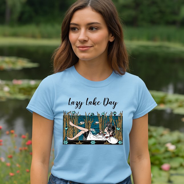 Camiseta Chica Art Nouveau Relajándose junto al lago (Subido por el creador)