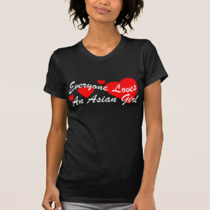Camiseta Chica asiático de los amores (oscuro)