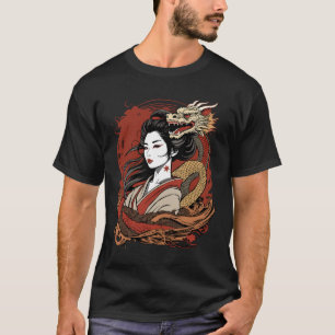 Camiseta Chica asiático Dragón chino