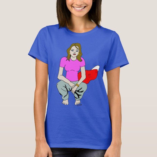 Camiseta chica astuta   (Anverso)