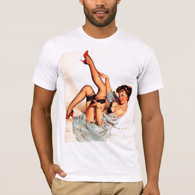 Camiseta Chica atractivo modelo retro (Anverso)