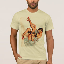 Camiseta Chica atractivo modelo retro