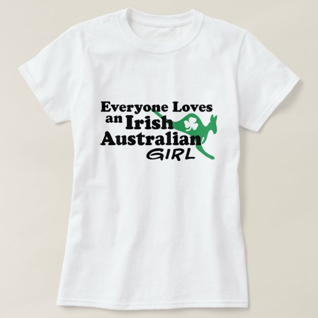 Camiseta Chica australiano irlandés (Diseño del anverso)
