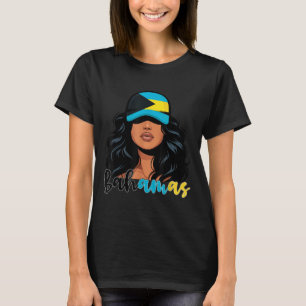 Camiseta Chica bahameña bandera de Bahamas orgullosa mujer 