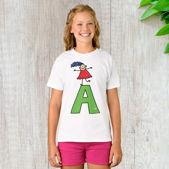 Camiseta Chica bailando sobre la carta verde un alfabeto di (Subido por el creador)