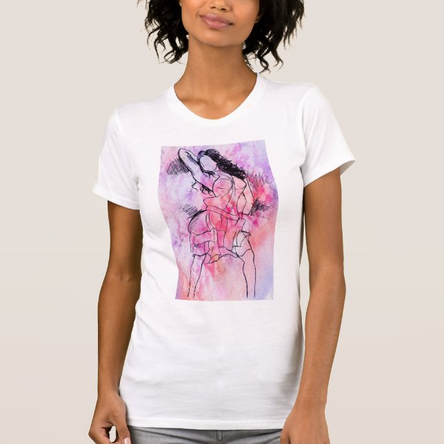 Camiseta Chica bailarín colorido (Anverso)