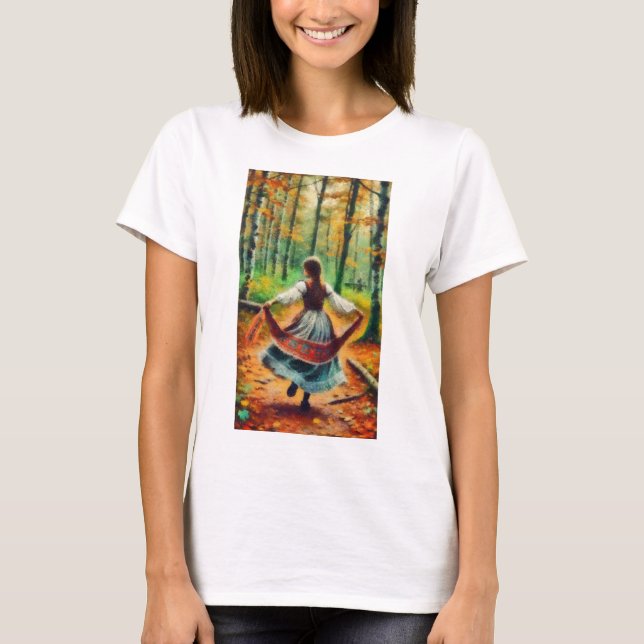 Camiseta chica bailarín en el bosque (Anverso)