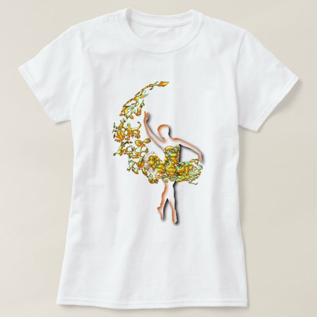 Camiseta Chica bailarina de ballet de Ballerina T-Shirt (Diseño del anverso)