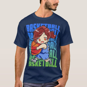Camiseta Chica Baloncesto Jugador Hoops Chibi