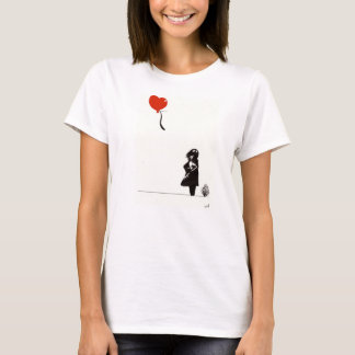 Camiseta Chica Bansky moderno