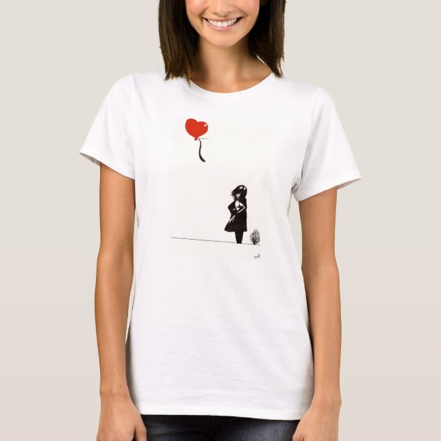 Camiseta Chica Bansky moderno (Anverso)