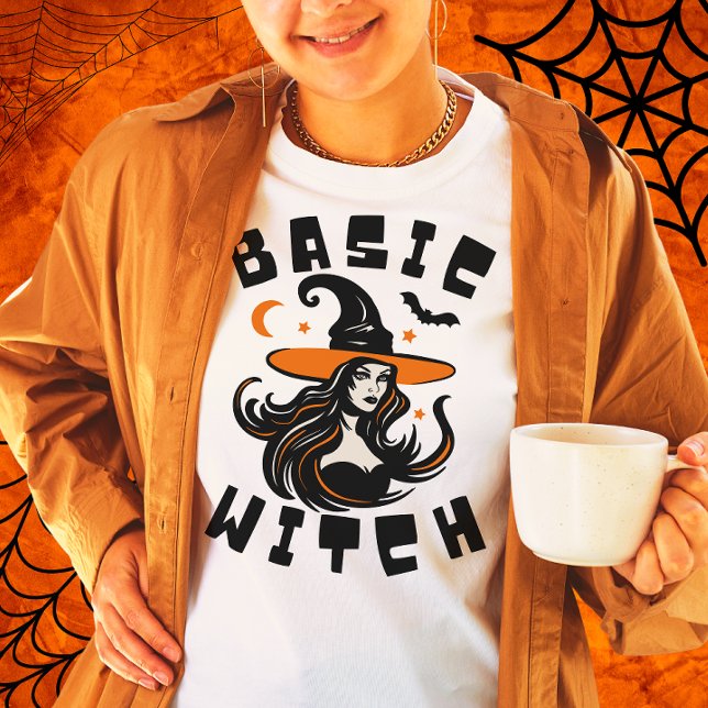 Camiseta Chica básica de mujeres con  de bruja obsequia reg (Subido por el creador)