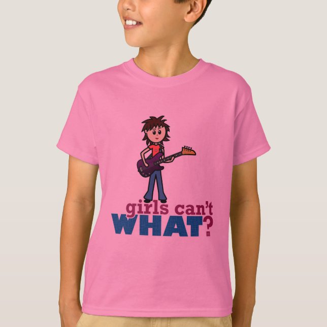 Camiseta Chica Bass Guitar Player (Anverso)