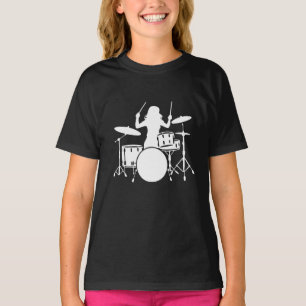 Camiseta Chica Baterista Regalo para Bateristas