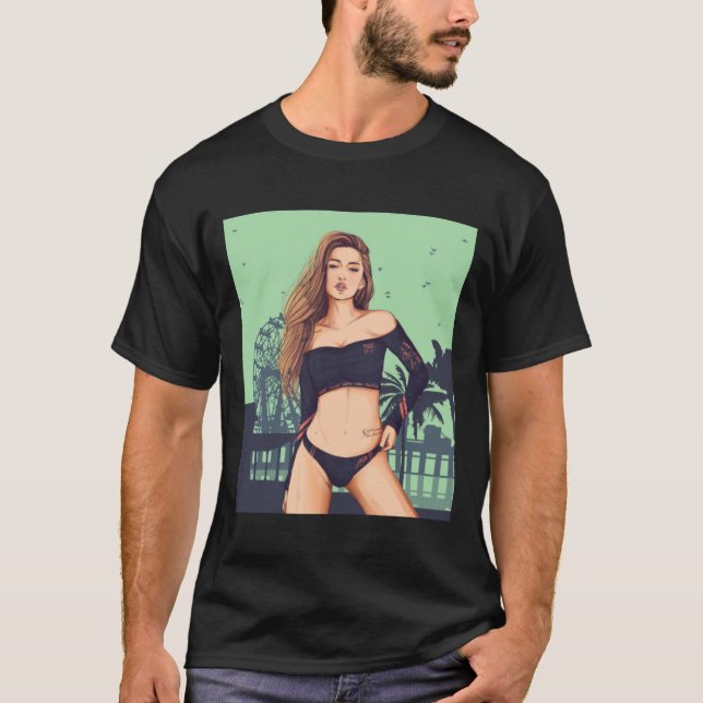 Camiseta Chica Beach GTA V vibe (Anverso)