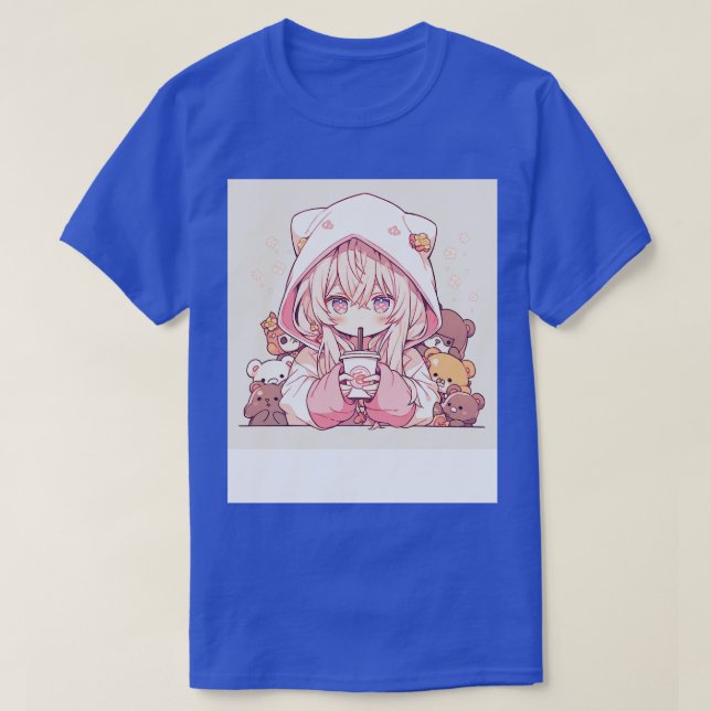 Camiseta chica beber café 1 (Diseño del anverso)