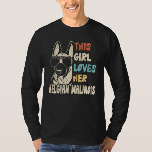 Camiseta Chica belga de Malinois Guay Retro de cosecha para