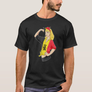 Camiseta Chica belga inquebrantable en el patrimonio belga 
