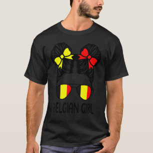 Camiseta Chica Belga Pelo Despeinado Orgullo De Bélgica Pat
