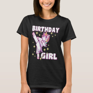 Camiseta Chica Birthday Karate Unicorn