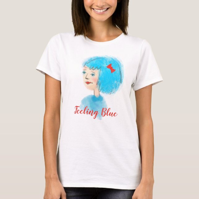Camiseta Chica Blue Haired Lady Retro (Anverso)