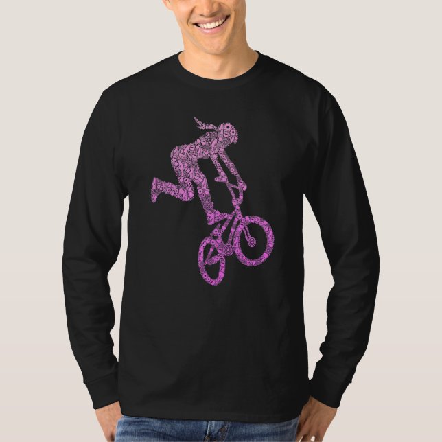Camiseta Chica Bmx  Bicicleta Carreras Stunt Niños Chica (Anverso)