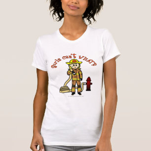 Camiseta Chica bombero rubio