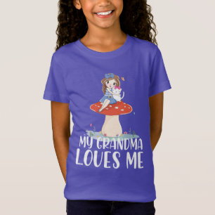 Camiseta Chica Bonita Sobre Hongo A Mi Abuela Le Gusta