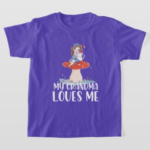 Camiseta Chica Bonita Sobre Hongo A Mi Abuela Le Gusta
