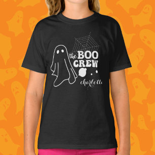Camiseta Chica Boo Crew Familia Combinación Blanca Hallowee