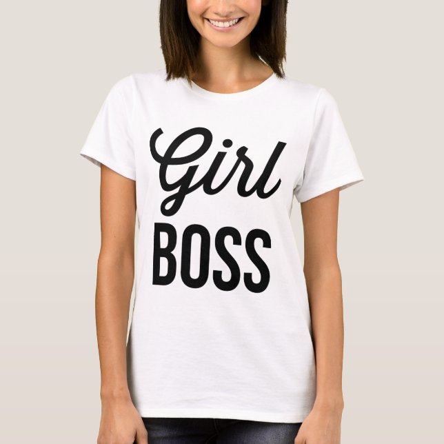 Camiseta CHICA BOSS | T-Shirt femenino de tipografía retro (Anverso)