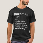 Camiseta CHICA BOZEMAN MT MONTANA Funny City Home Roots Reg<br><div class="desc">Guay nació en la ciudad o crió obras de arte para el nativo "Chica Bozeman MT Montana". Es un regalo perfecto para cualquier mujer que quieras sorprender. ¡Compra el diseño ahora!</div>