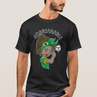 Camiseta Chica brasileño inquebrantable en la herencia bras